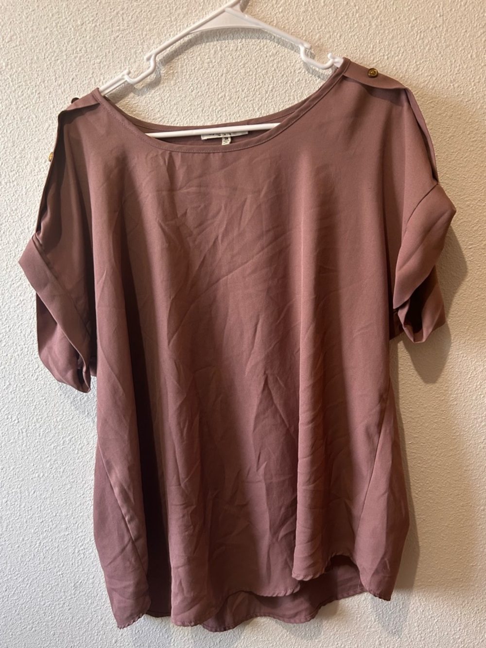 Women's Relaxed Button-Shoulder Top